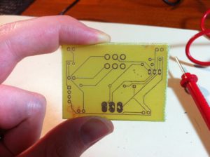 scrub pcb copper track