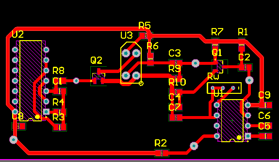 PCB layout drawed from schematic diagram