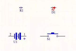 component place on the schematic diagram before electrical connection