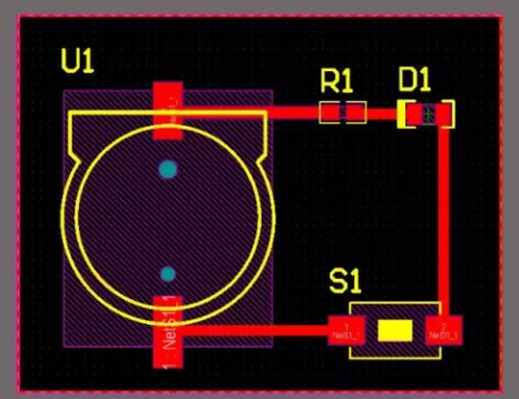 simple pcb board layout from schematic diagram