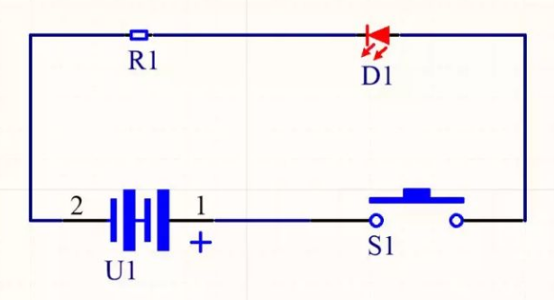 simple schematic diagram with footprint and simbol