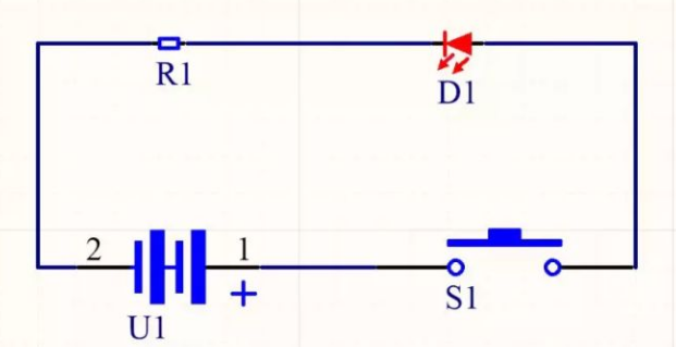 wire connection of electronic components on the schematic diagram