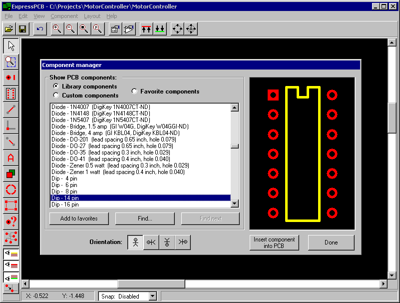 printed circuit board CAD software, such as Protel, OrCAD, PowerPCB, etc., have a relatively complete component library