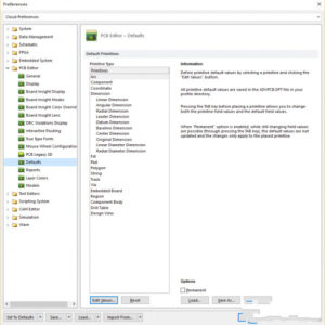 Function hidden in preference of Altium Designer---PCB default settings