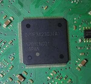 Extract Renesas Locked MCU UPD70F3233M2GK Firmware from its secured flash memory, the protection by its fuse bit of UPD70F3233M2GK microcontroller should be broken, and clone printed circuit board;